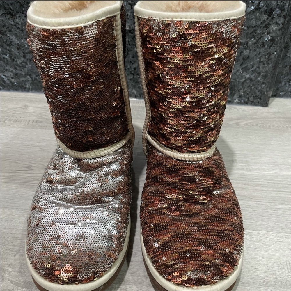 Reversible sequin UGG boots